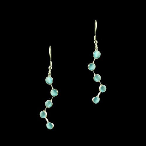 OXIDIZED SILVER MONALISA HANGING EARRINGS