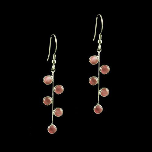OXIDIZED SILVER MONALISA HANGING EARRINGS