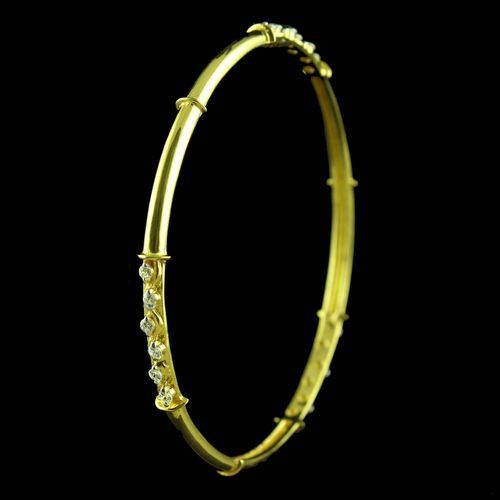 GOLD PLATED SWAROVSKI BANGLE