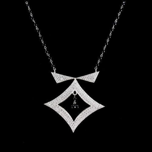 GOLD PLATED CZ MANGALSUTRA WITH BLACK BEADS