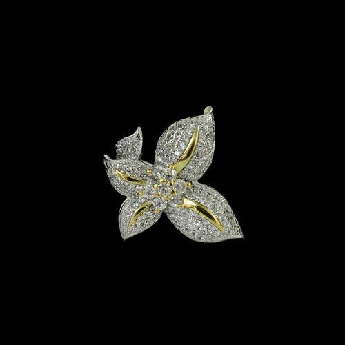 STERLING SLIVER CZ FLORAL RINGS