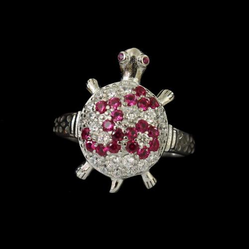 STERLING SILVER TURTLE CZ RINGS