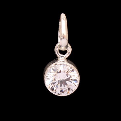 STERLING SILVER CZ STONE PENDANT