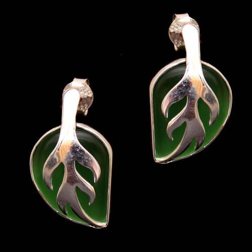 STERLING SILVER MONALISA STONE HANGING EARRING