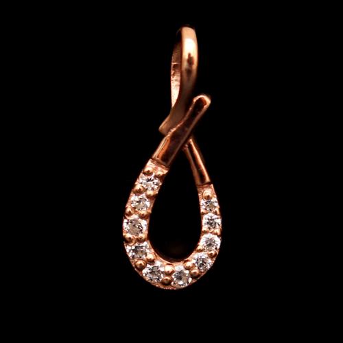ROSE GOLD PLATED CZ PENDANT