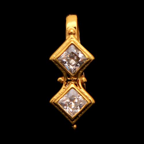 GOLD PLATED CZ NOSE PIN