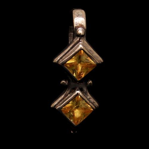 OXIDIZED SILVER CZ NOSE PIN