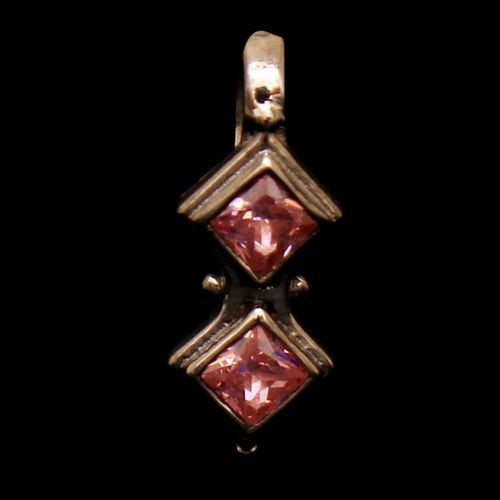 OXIDIZED SILVER CZ NOSE PIN