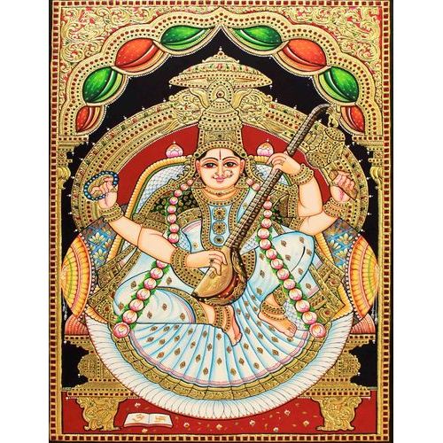 TANJORE PAINTING SARASWATHI