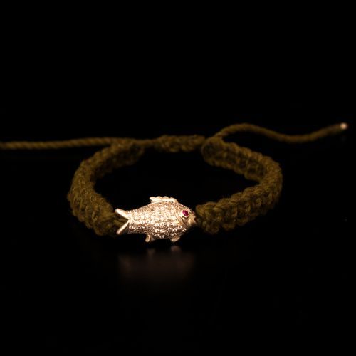 STERLING SILVER CZ THREAD BRACELET
