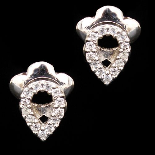 STERLING SILVER CZ EARRINGS
