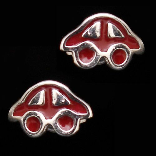 STERLING SILVER ENAMEL EARRINGS