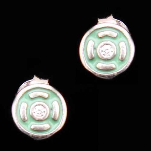 STERLING SILVER ENAMEL EARRINGS