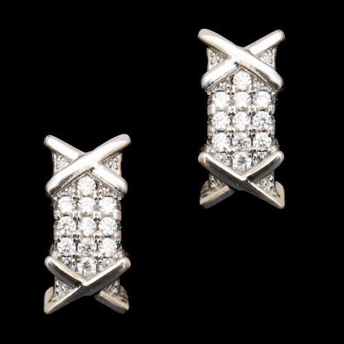 STERLING SILVER CZ EARRINGS