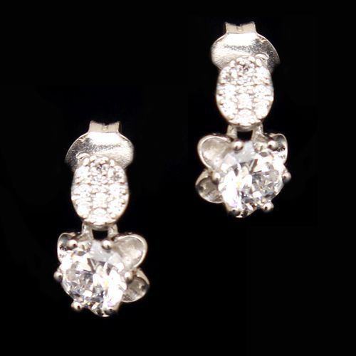 STERLING SILVER CZ EARRINGS