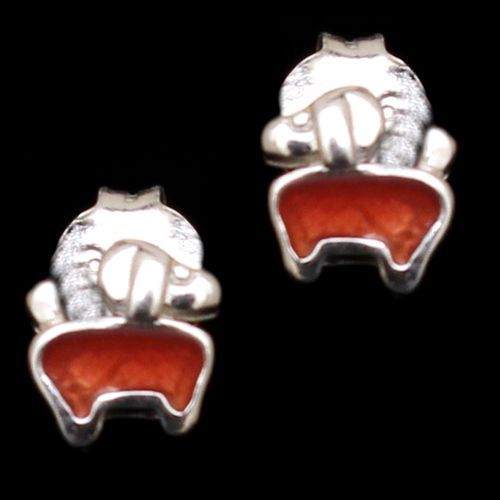 STERLING SILVER ENAMEL EARRINGS