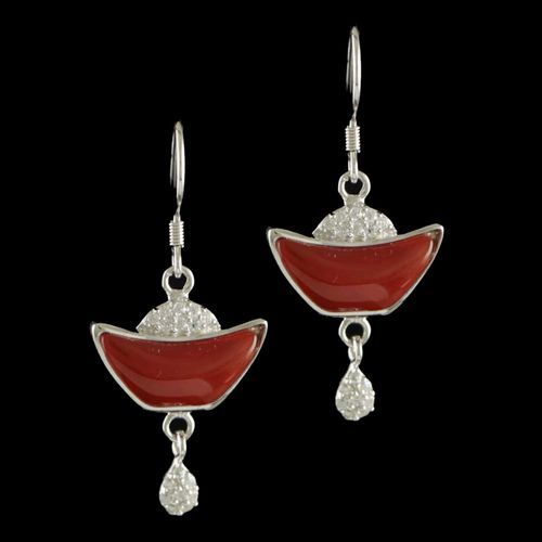 STERLING SILVER CZ EARRINGS