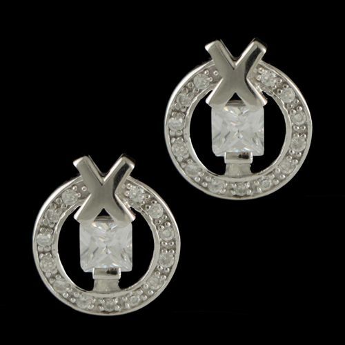 STERLING SILVER CZ EARRINGS