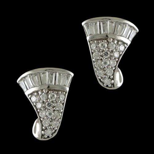STERLING SILVER CZ EARRINGS