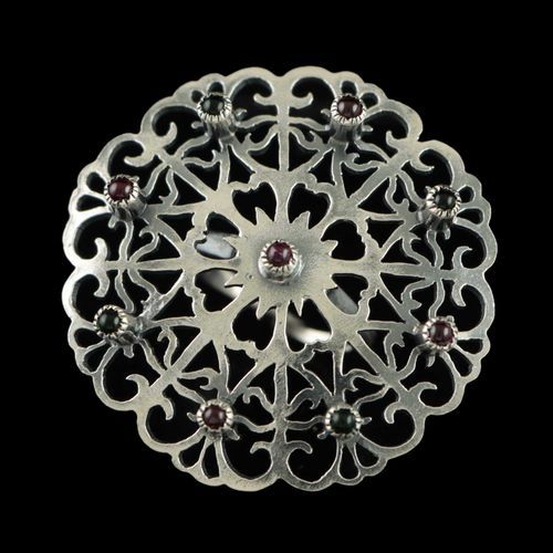 OXIDIZED SILVER RED ONYX RINGS