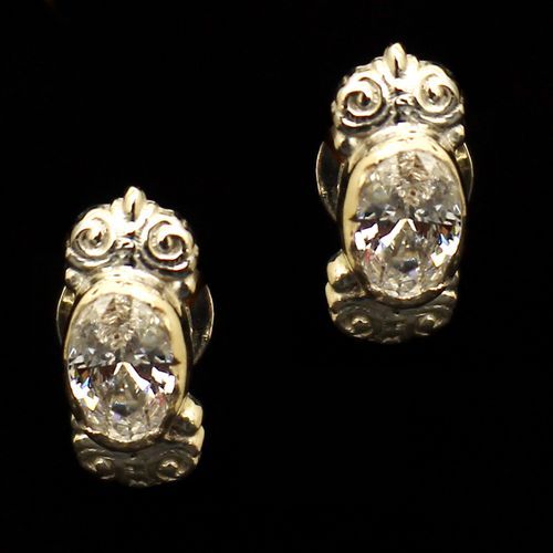 STERLING SILVER SWAROVSKI EARRINGS