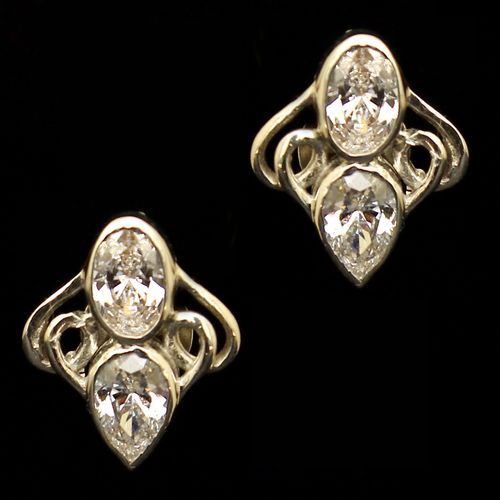 STERLING SILVER SWAROVSKI EARRINGS