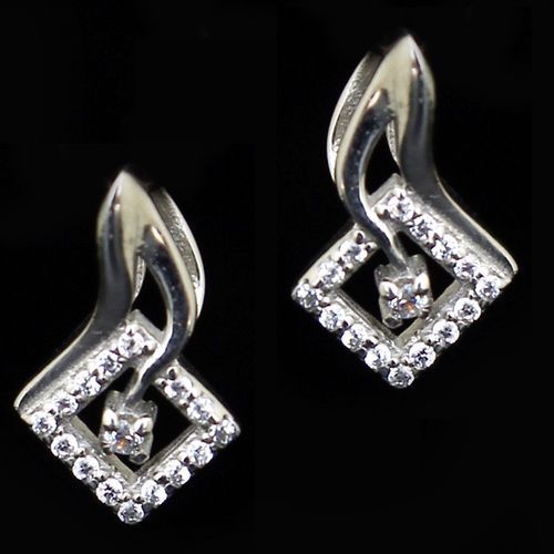 STERLING SILVER CZ EARRINGS