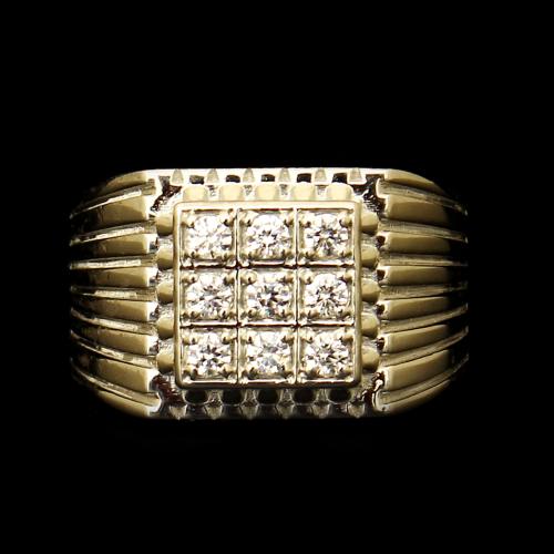 GOLD PLATED CZ RING