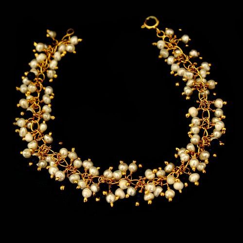 GOLD PLATED PEARL BEADS BRACELETS