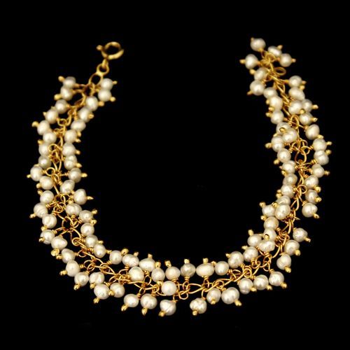 GOLD PLATED PEARL BEADS BRACELETS