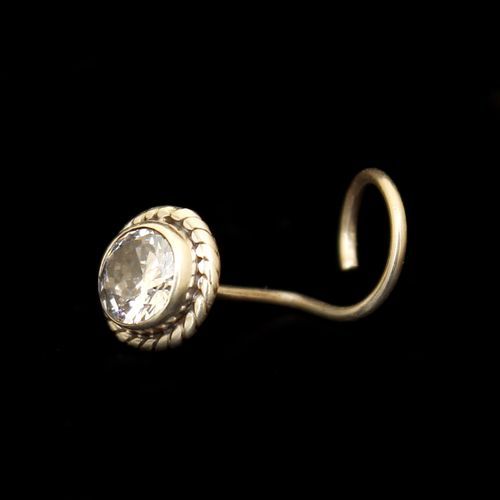 STERLING SILVER CZ NOSE PIN