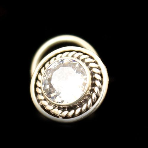 STERLING SILVER CZ NOSE PIN