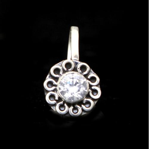 STERLING SILVER CZ NOSE PIN