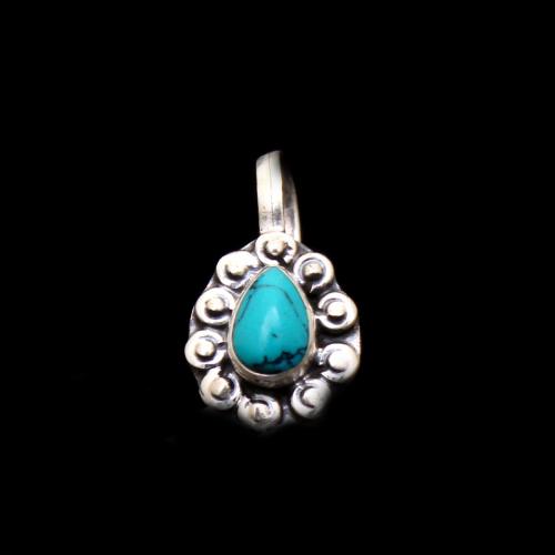 STERLING SILVER TURQUOISE NOSE PIN