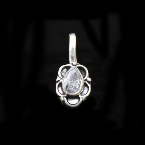 STERLING SILVER CZ NOSE PIN