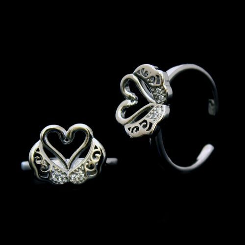 STERLING SILVER CZ TOE RINGS