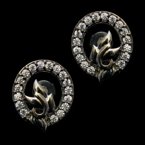STERLING SILVER CZ EARRINGS