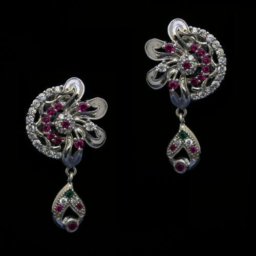STERLING SILVER CZ EARIINGS