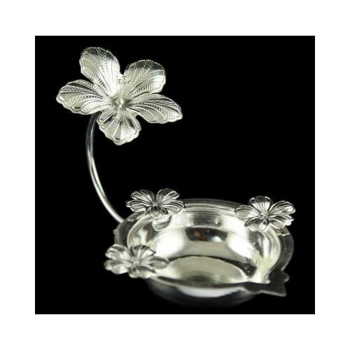 Silver Floral Design Fancy Lamp