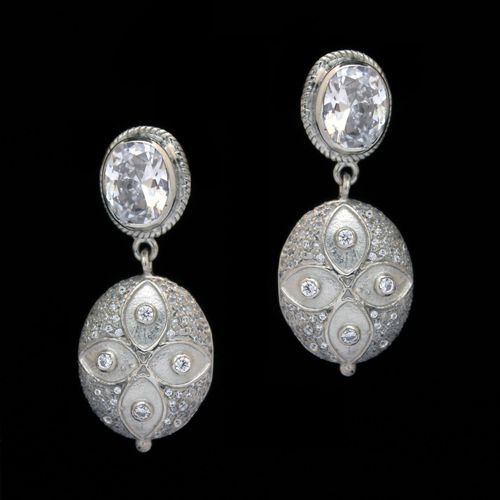 STERLING SILVER CZ EARRINGS