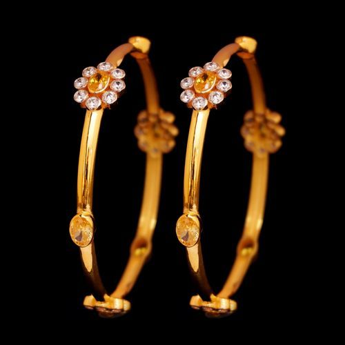 GOLD PLATED CZ PAIR BANGLES