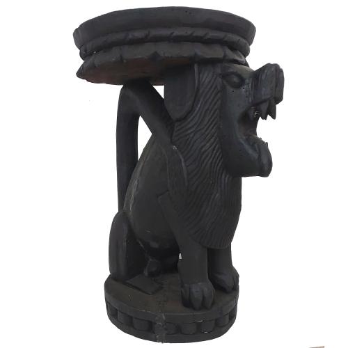 WOODEN HANDCRAFTED LION STOOL FOR HOME DECOR