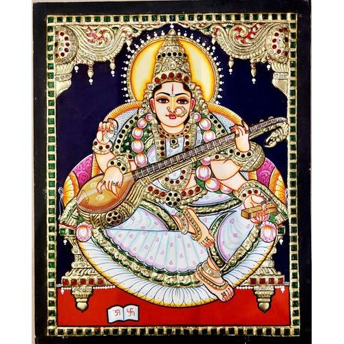 TANJORE PAINTING SARASWATHI