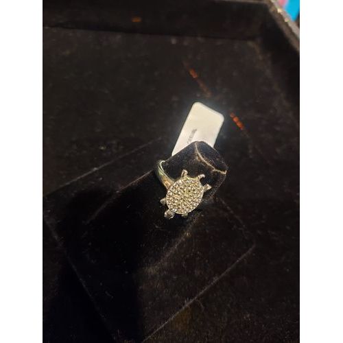 STERLING SILVER CZ TURTLE RINGS