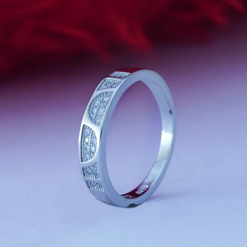 STERLING SILVER CZ BAND RING