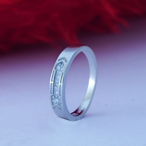STERLING SILVER CZ BAND RING
