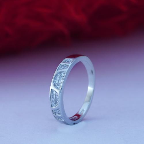 STERLING SILVER CZ BAND RING