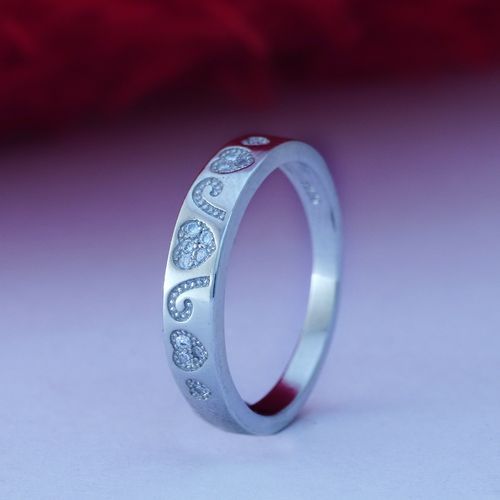 STERLING SILVER CZ BAND RING