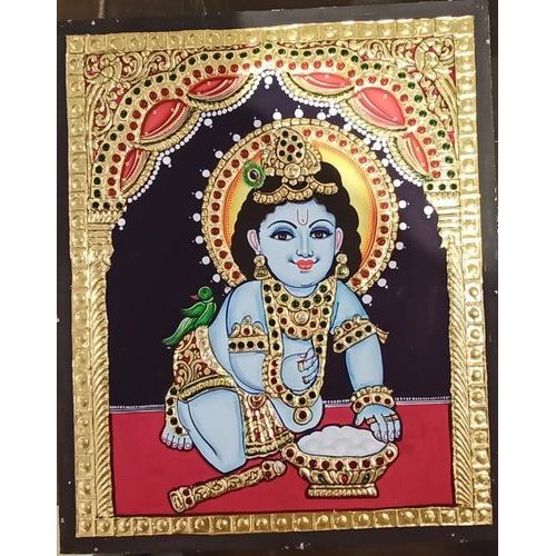 TANJORE PAINTING BUTTER KRISHNA