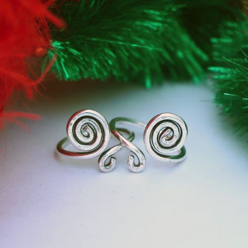 OXIDIZED SILVER TOE RINGS
